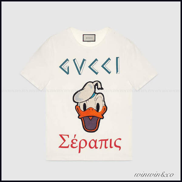 2025新作大人気予約受付中 グッチスーパーコピー グッチ メンズ プリント Tシャツ 440103 X5Q31 9134